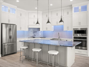 Custom Luxury Kitchen in the 2694 square foot project. 3000 square foot floor plans