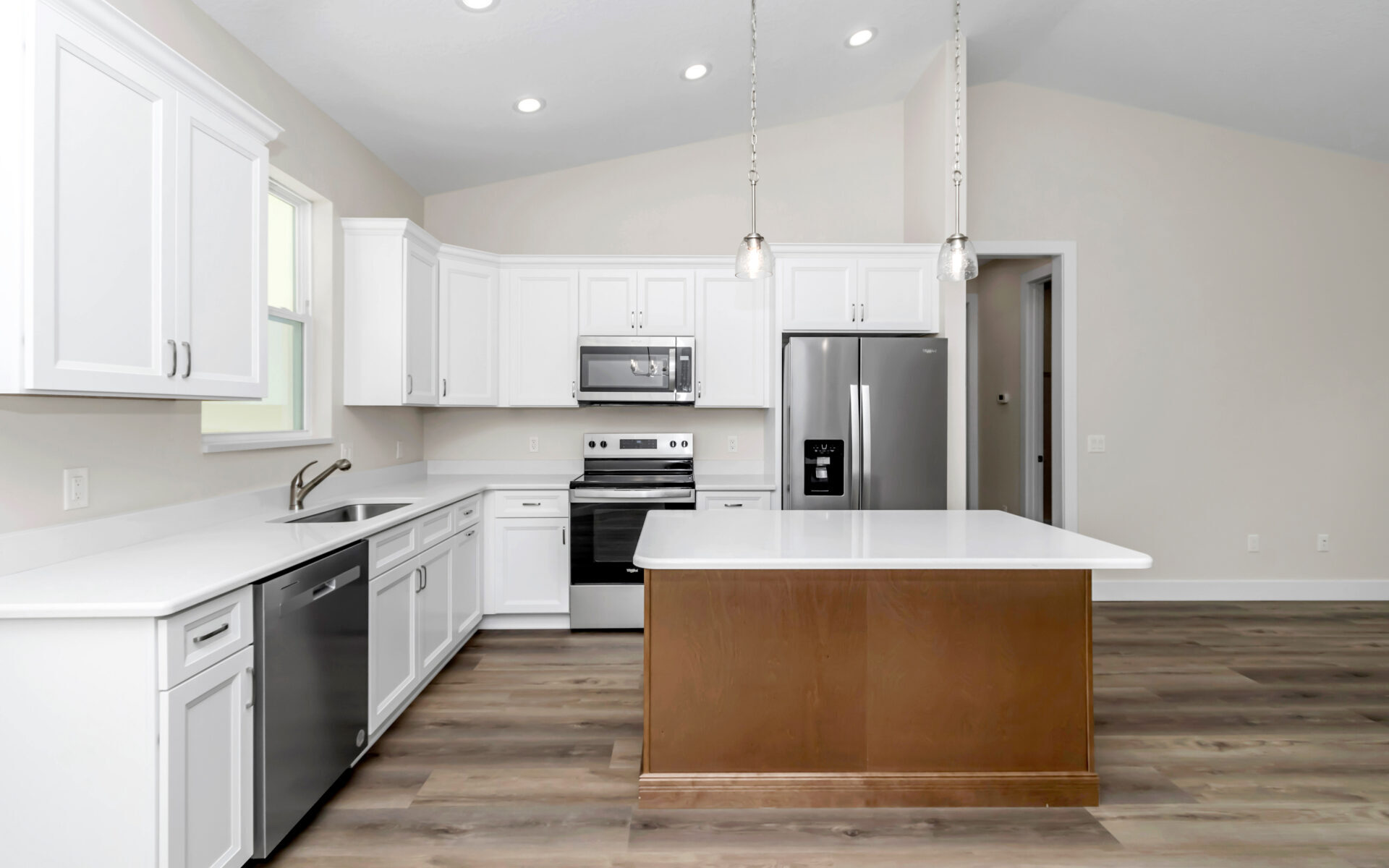 1695 plus model home - kitchen has a large island great for eating or cooking