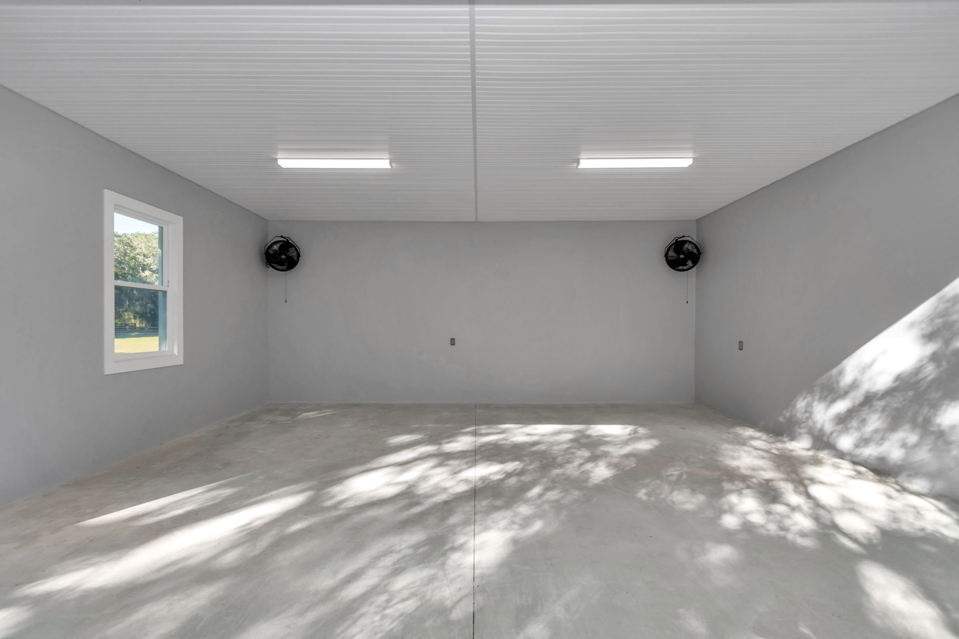 Night-ready outdoor workspace with high-intensity LED lighting for vehicle maintenance