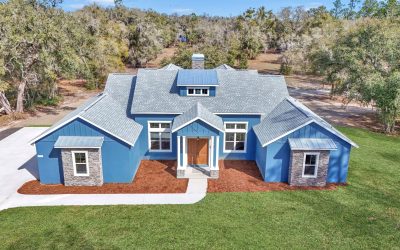 Symmetry and style The finished exterior of a 4-bed, 4-bath custom build by Jason Boutwell Construction.