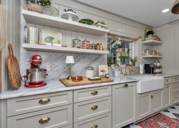 after - butlers kitchen features open face cabinets for easy use